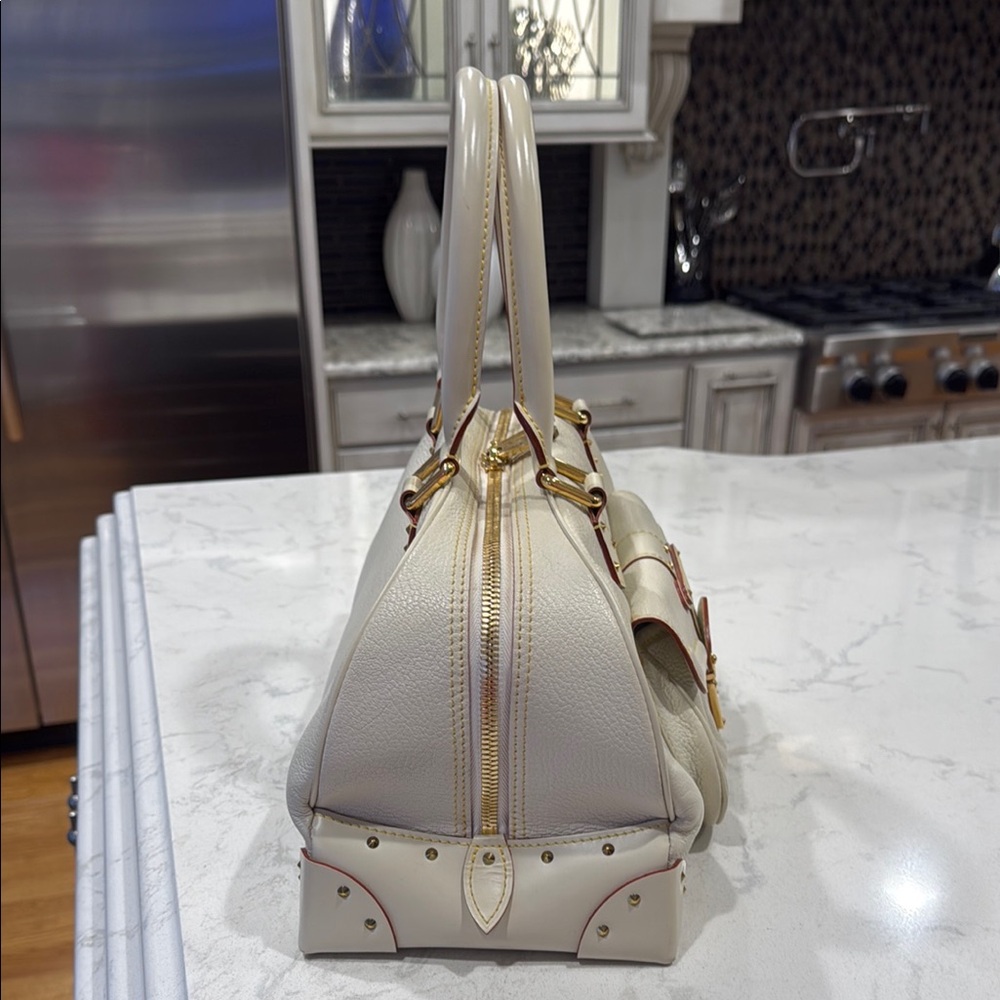 Louis Vuitton Le Superbe Suhali Goatskin Leather Ivory Purse Stunning - Picture 7 of 10